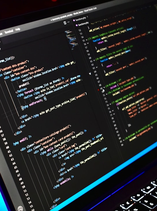 Professional developer working on clean, hand-coded website development