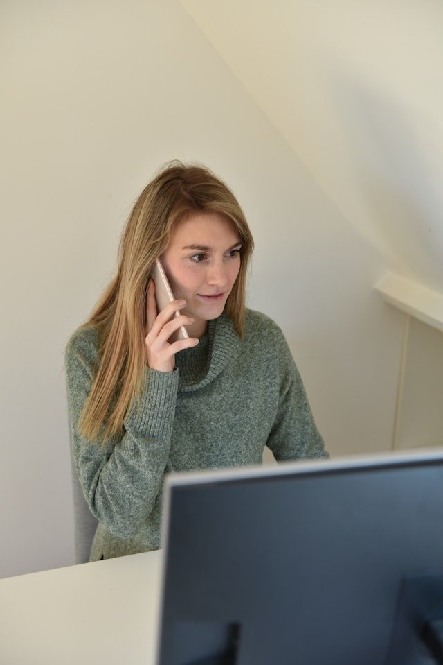 Woman on a cell phone