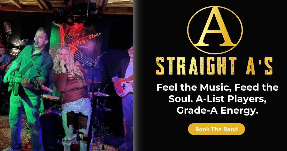 Custom social share image for The Straight A's Band